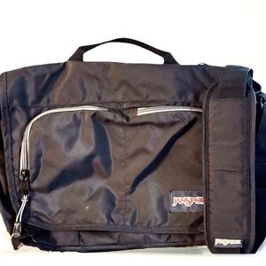 JanSport Tasker Messeger Laptop Backpack, Black